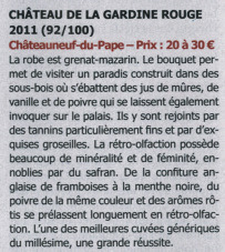 PRESSE 92/100 dans Le Magazine du Vin Jan-Fév 2015